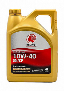 Моторное масло  IDEMITSU  10w-40 SN/СF  4л 
