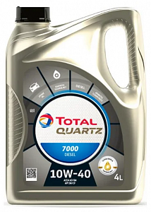 Моторное масло  TOTAL  Quartz Diesel 7000  10W-40 A3/B4  SN/CF п/синт.  4л 
