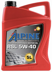 Моторное масло  ALPINE  RSL 5W-40  A3/B4 SN/CF синт  5л 