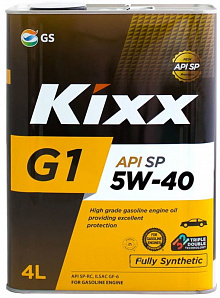 Моторное масло  KIXX  5w40  G1 SP синт  4л 