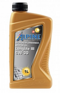 Моторное масло  ALPINE  Longlife III 5W-30  504 00/ 507 00  C3 синт  1л 