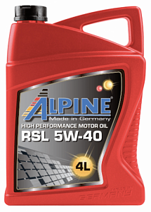 Моторное масло  ALPINE  RSL 5W-40  A3/B4 SN/CF синт  4л 