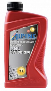 Моторное масло  ALPINE  RSL 5W-30 GM  A3/B4 SM/CF синт  1л 