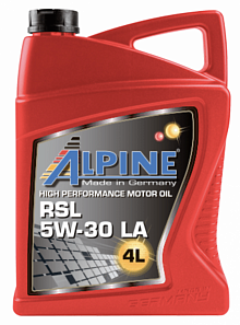Моторное масло  ALPINE  RSL 5W-30 LA  C2/C3 SN/CF синт  4л 